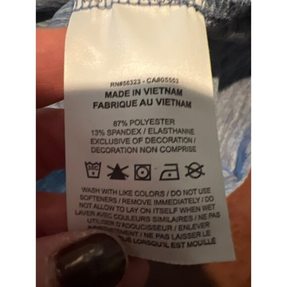 Nike Dri-Fit Blue Gray Hoodie Sweatshirt M Kangaroo Pocket Lightweight - Picture 6 of 8